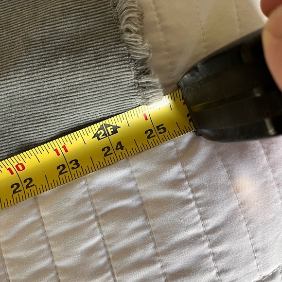 Current/Elliott Corduroy The Kick Jean Cropped in Washed Gray Frayed Hem Sz 29 - Picture 7 of 7